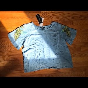 Blue Leaf stitched Shirt